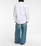 Хлопковая рубашка BALENCIAGA, белый - фото 3