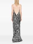 Платье макси с зебровым принтом Parlor, черный - фото 4