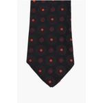 Шелковый галстук с узором в горошек Corneliani, черный - фото 2