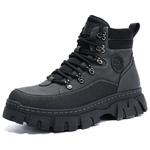 Мартин Ботинки Унисекс Черные FAIRWHALE, Черно-Серые (Женские) - фото 11