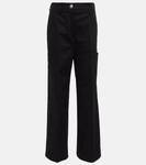 Брюки-карго из хлопчатобумажного габардина Prada, Nero - фото