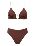Бикини с кольцевыми деталями SOFIA ERHAN, коричневый - фото