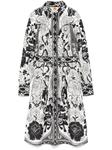 Платье миди FARM Rio Flower Leopards, белый - фото