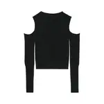 Свитер с рукавом-накидкой RICK OWENS, черный - фото