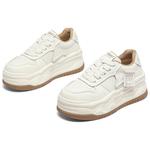 Женские низкие скейтерские кроссовки ST&SAT, экрю - фото 9