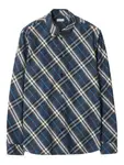 Рубашка в клетку Burberry, синий - фото