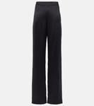 Новые прямые брюки из сахельского шелка Joseph, черный - фото