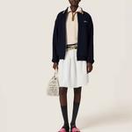 Куртка с молнией и вышитым логотипом MIU MIU, синий - фото 3