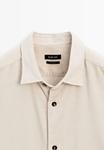 Куртка Massimo Dutti REGULAR FIT OVERSHIRT , Beige - фото 9