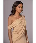 Женский топ Diosa Drape JLUXLABEL, коричневый/бежевый - фото 3
