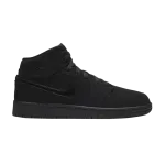 Кроссовки Air Jordan Air Jordan 1 Mid GS 'Triple Black', черный - фото