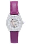 Часы Empress Magnolia Automatic MOP Skeleton Dial Leather Band, фиолетовый - фото