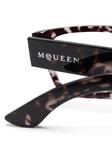 Alexander McQueen Eyewear очки в оправе черепаховой расцветки, черный - фото 3