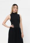 Платье GAP HIGH NECK MIXED MEDIA MAXI, Black/Black Denim - фото 4
