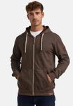 Толстовка INDICODE JEANS Zip-up sweatshirt, Coffee Bean/Mottled Brown - фото