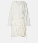 Хлопковое мини-платье Toteme, белый - фото