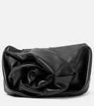 Розовый кожаный клатч Burberry, черный - фото