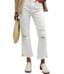 Джинсы Super High Crop Mini Boot в Aunatural Destruct FRAME - фото