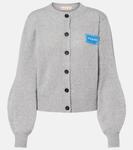 Кашемировый кардиган с логотипом Marni, Inox - фото