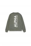 Толстовка Alpha Industries BACK PRINT, Dark Olive/Olive - фото 6