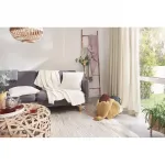 Покрывало Плед Boho с модными помпонами Primera, серый - фото 5