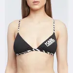 Лиф бикини с зеброй Karl Lagerfeld, черный - фото