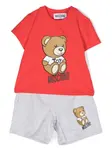 Шорты с принтом Teddy Bear Moschino Kids, красный - фото