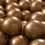 KiddyMoon Мячи пластиковые 7см золото 700 г. Набор шариков - фото