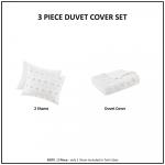 Набор жаккардовых пододеяльников Intelligent Design Vera Clip, цвет Ivory - фото 3