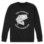 Мужской свитшот Fish Forever Work Whenever Licensed Character - фото