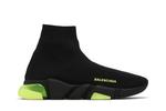 Кроссовки Balenciaga Speed Trainer 'Clear Sole - Black Yellow Fluo', черный - фото