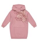 Платье-худи из хлопка с принтом Il Gufo, Pink Heather - фото