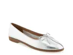 Балетки Aerosoles Novia, кожа серебристый металлик - фото