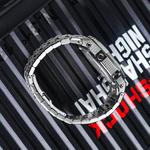 Часы Casio G-Shock Analog-Digital 2100 Series, арт. GA-2100-1A1, серебристый иней/сине-фиолетовый - фото 2