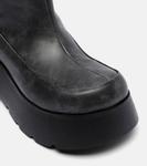 Ботинки Kat на платформе до колена Ganni, Ebony - фото 5