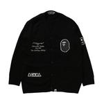 Кардиган BAPE Knit Cardigan, черный - фото