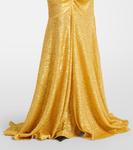 Платье с рюшами и пайетками Norma Kamali, Asparagus - фото 5