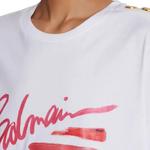 Футболка с принтом помады BALMAIN, белый - фото 8