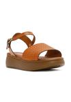 Босоножки на платформе Wedge sandals Derimod, светло-коричневый - фото 9