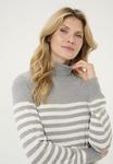Джемпер LIZZA STRIPED ROLL NECK Kaffe, серый - фото 4