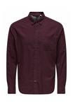 Рубашка NORMAL GESCHNITTEN KRAGEN Only & Sons, Бордо - фото 2