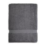 Простыня для ванной Linum Home Textile с узором «елочка», серый - фото