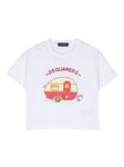 Dsquared2 футболка с графичным принтом, белый - фото