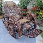 Fantasy Кресло-качалка из ротанга large 21 model, coffee-colored crown - фото