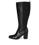 Ботинки Naturalizer Kalina-Stretch Extra Wide Calf Boots, Black Leather and Fabric - фото 4