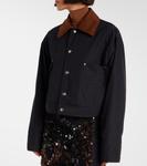 Укороченная куртка из твила Plan C, черный - фото 6