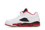 Кроссовки Air Jordan 5 Retro Low GS 'Fire Red' 2016, белый - фото 3