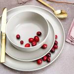 Набор тарелок, суповые тарелки, 6 предметов. Konsimo, бежевый - фото 2