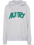 Autry меланжевое худи с логотипом, серый - фото