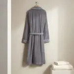 Хлопковый халат-смокинг 420 гр/м2 Lord Hugo Boss, серый - фото 4